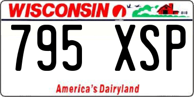WI license plate 795XSP