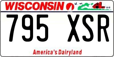WI license plate 795XSR