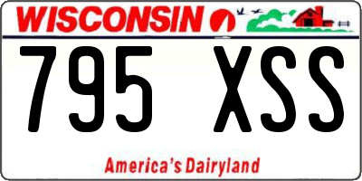 WI license plate 795XSS