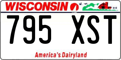 WI license plate 795XST