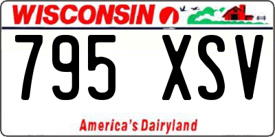 WI license plate 795XSV
