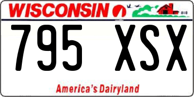 WI license plate 795XSX