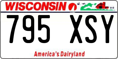 WI license plate 795XSY