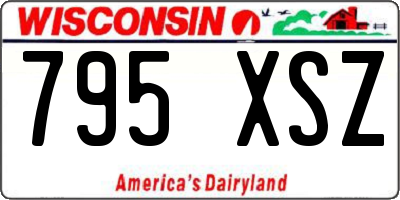 WI license plate 795XSZ