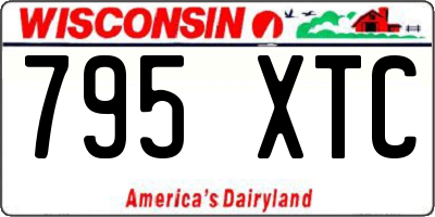 WI license plate 795XTC