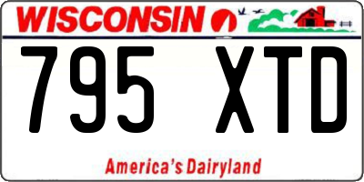 WI license plate 795XTD