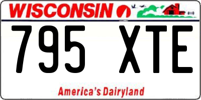 WI license plate 795XTE