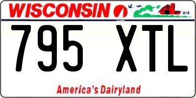 WI license plate 795XTL