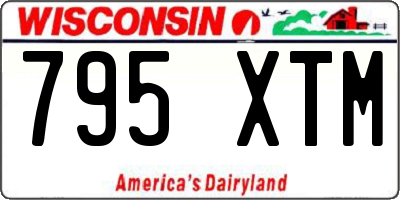 WI license plate 795XTM