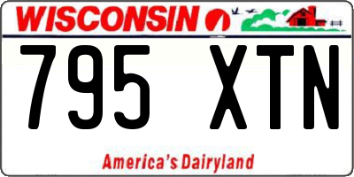 WI license plate 795XTN