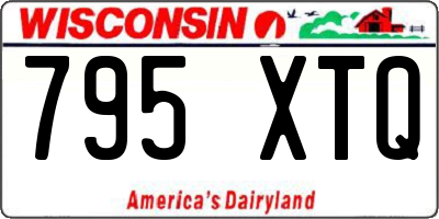 WI license plate 795XTQ
