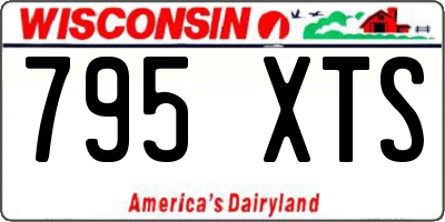 WI license plate 795XTS