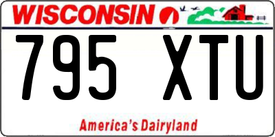 WI license plate 795XTU