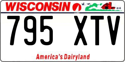 WI license plate 795XTV