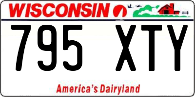 WI license plate 795XTY