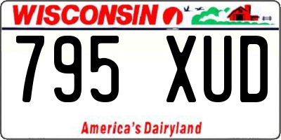 WI license plate 795XUD