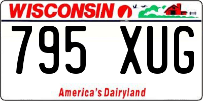 WI license plate 795XUG