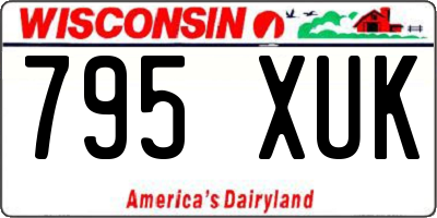 WI license plate 795XUK