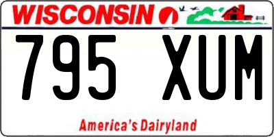 WI license plate 795XUM