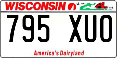 WI license plate 795XUO