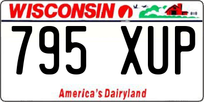 WI license plate 795XUP