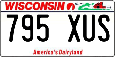 WI license plate 795XUS