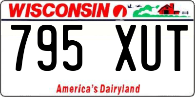 WI license plate 795XUT