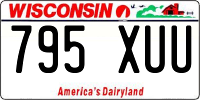 WI license plate 795XUU