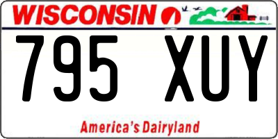 WI license plate 795XUY