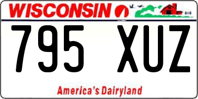 WI license plate 795XUZ