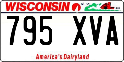 WI license plate 795XVA