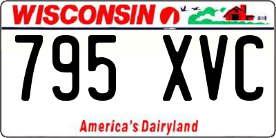 WI license plate 795XVC