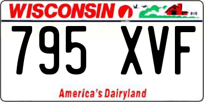 WI license plate 795XVF