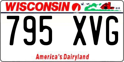 WI license plate 795XVG