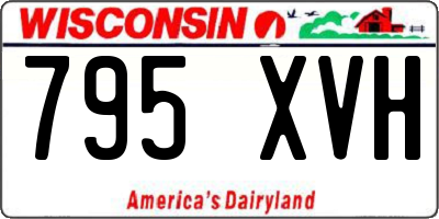 WI license plate 795XVH