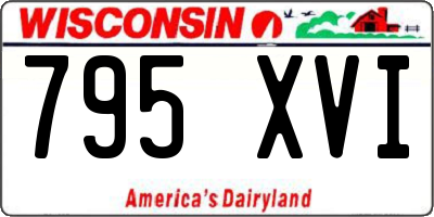 WI license plate 795XVI