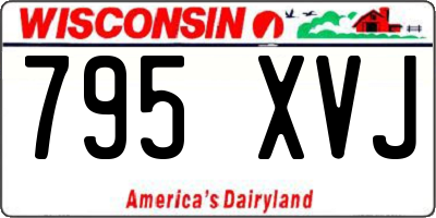 WI license plate 795XVJ