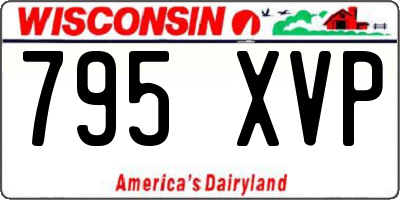 WI license plate 795XVP