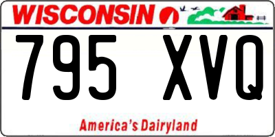 WI license plate 795XVQ