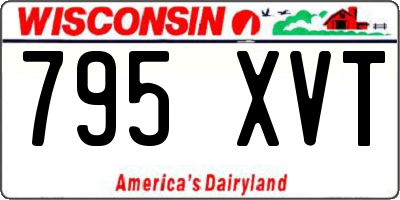 WI license plate 795XVT