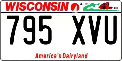 WI license plate 795XVU