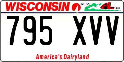 WI license plate 795XVV