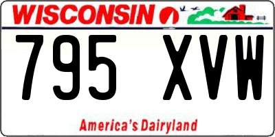 WI license plate 795XVW