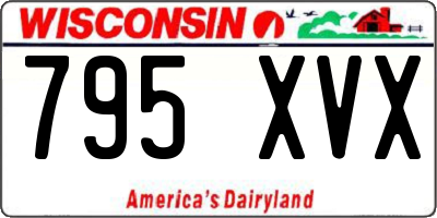 WI license plate 795XVX