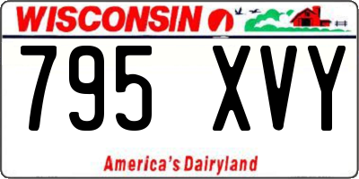 WI license plate 795XVY