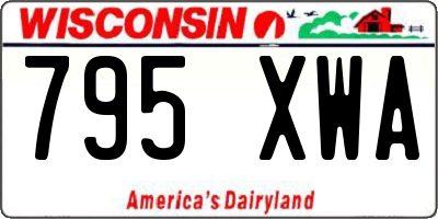 WI license plate 795XWA