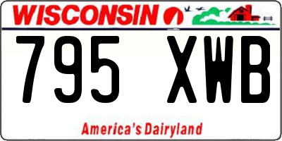 WI license plate 795XWB