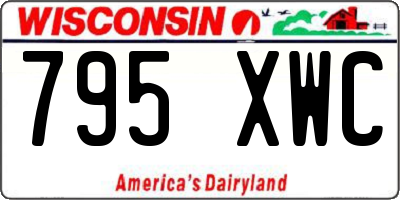 WI license plate 795XWC