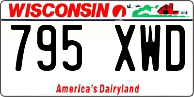 WI license plate 795XWD