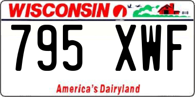 WI license plate 795XWF